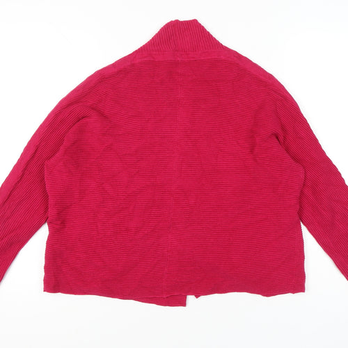Principles by Ben de Lisi Womens Pink Cardigan L Knit Open Front