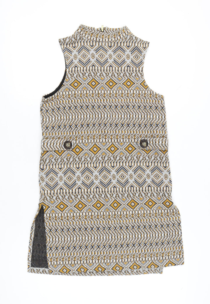 River Island Womens Multicoloured Size 8 Sleeveless Tunic Blouse