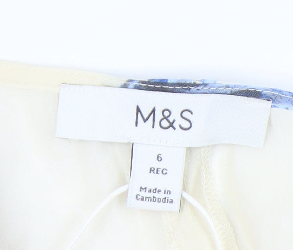 Marks and Spencer Womens Multicoloured Size 6 Wrap Floral Blouse