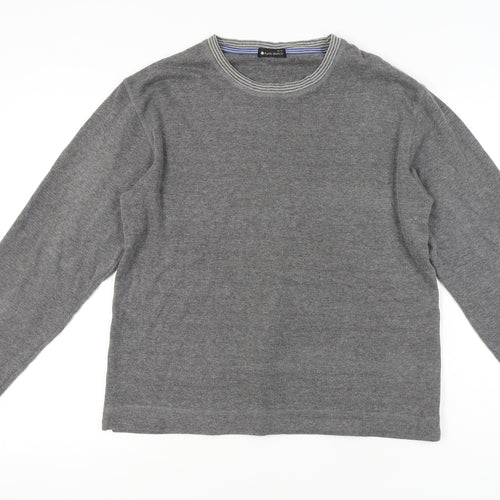 Punto Blanco Men’s Grey Cotton Blend M Crew Neck Pullover Jumper