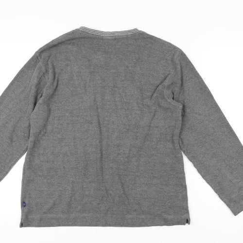 Punto Blanco Men’s Grey Cotton Blend M Crew Neck Pullover Jumper