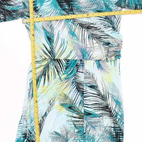 Marks and Spencer Womens Multicoloured Tropical Sheath Dress Size 14