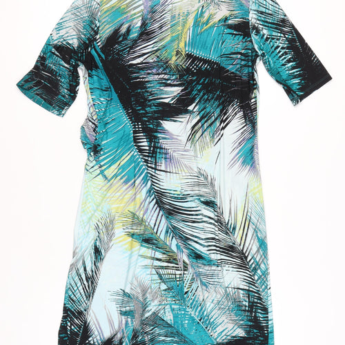 Marks and Spencer Womens Multicoloured Tropical Sheath Dress Size 14