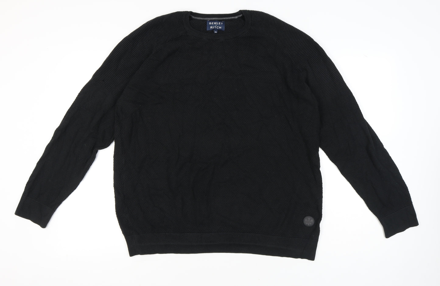 Bewley & Ritch Men’s Black 2XL Pullover Cotton Blend Jumper