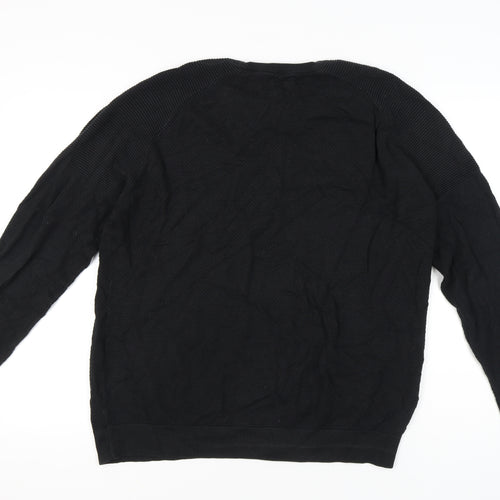 Bewley & Ritch Men’s Black 2XL Pullover Cotton Blend Jumper