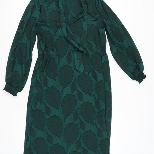 Marks and Spencer Women’s Green Knee Length Wrap Dress Size 12