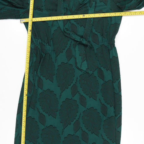 Marks and Spencer Women’s Green Knee Length Wrap Dress Size 12