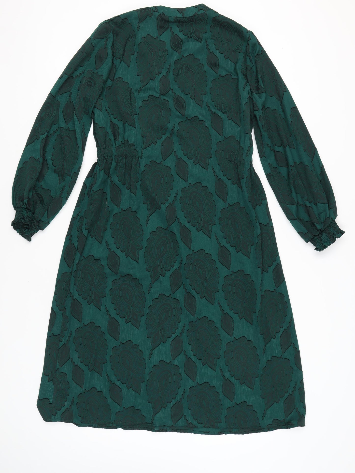 Marks and Spencer Women’s Green Knee Length Wrap Dress Size 12