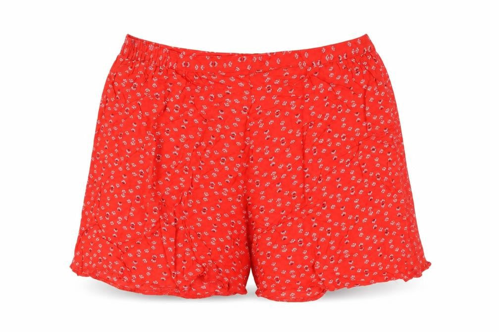Clockhouse Womens Red A-Line Short Skirt Size 10 Viscose Button Detail