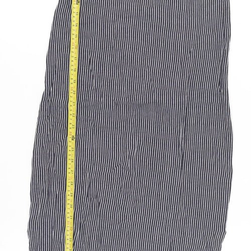 Marks and Spencer Women’s Blue Striped Midi Slip Dress Size 10