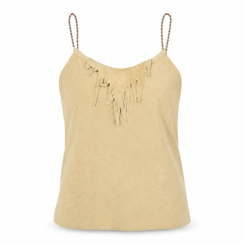 Betty Barclay Women’s Beige Tank Camisole Top Size 14 Fringe Viscose