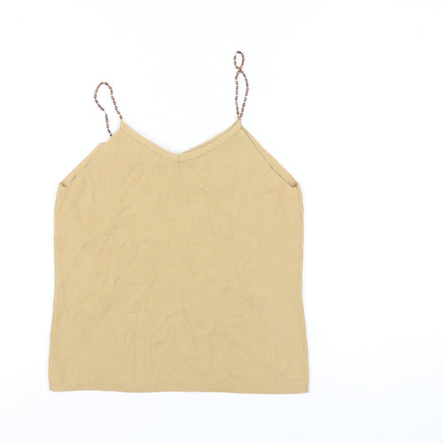 Betty Barclay Women’s Beige Tank Camisole Top Size 14 Fringe Viscose