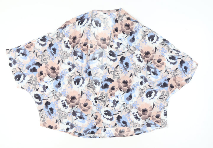 Next Womens Multicoloured Floral Kimono Blouse Size 10 Viscose