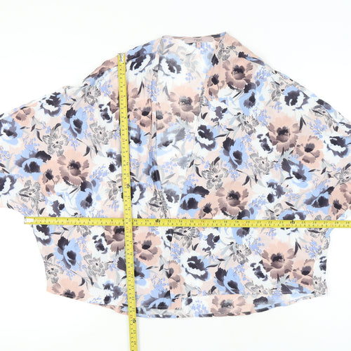Next Womens Multicoloured Floral Kimono Blouse Size 10 Viscose