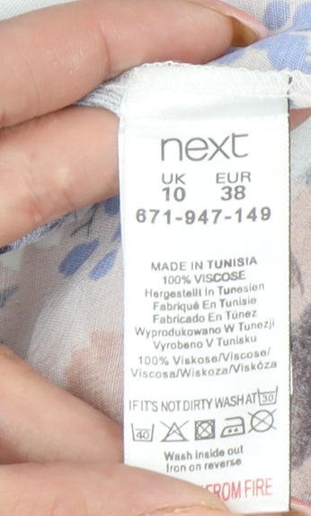 Next Womens Multicoloured Floral Kimono Blouse Size 10 Viscose