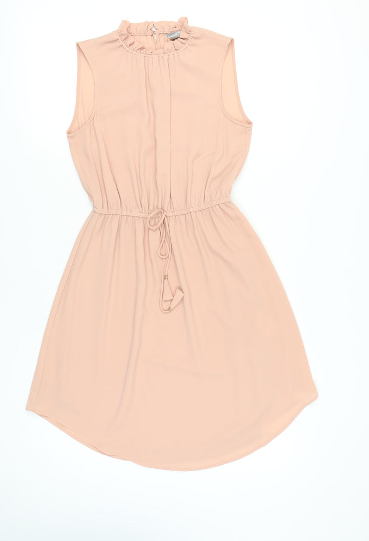 H&M Women’s Beige Knee Length Sleeveless Shift Dress Size 6