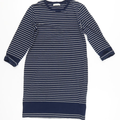 Whistles Women’s Blue Striped Jersey Shift Dress UK 12