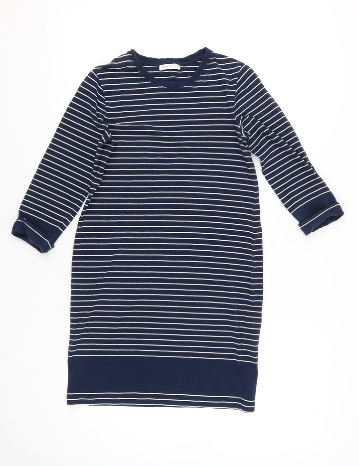Whistles Women’s Blue Striped Jersey Shift Dress UK 12