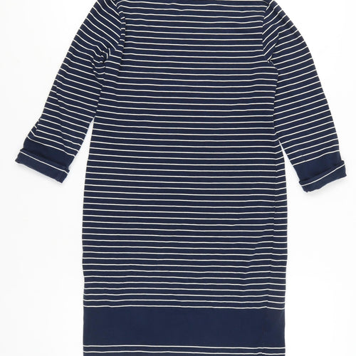 Whistles Women’s Blue Striped Jersey Shift Dress UK 12