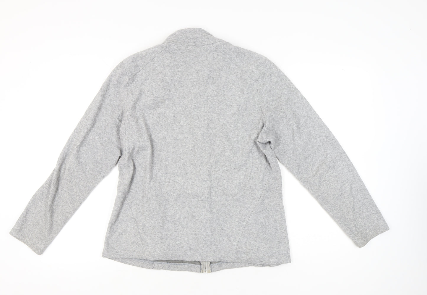 Decathlon Womens Grey Fleece Full Zip Jacket Size XL