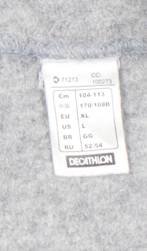 Decathlon Womens Grey Fleece Full Zip Jacket Size XL
