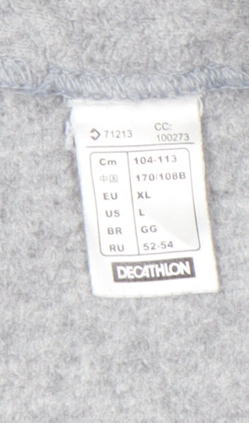 Decathlon Womens Grey Fleece Full Zip Jacket Size XL