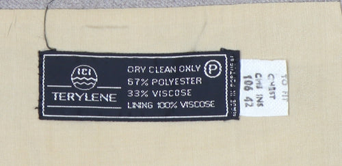 Finesse Men's Beige Blazer Jacket 42R Classic Notch Lapel Formal