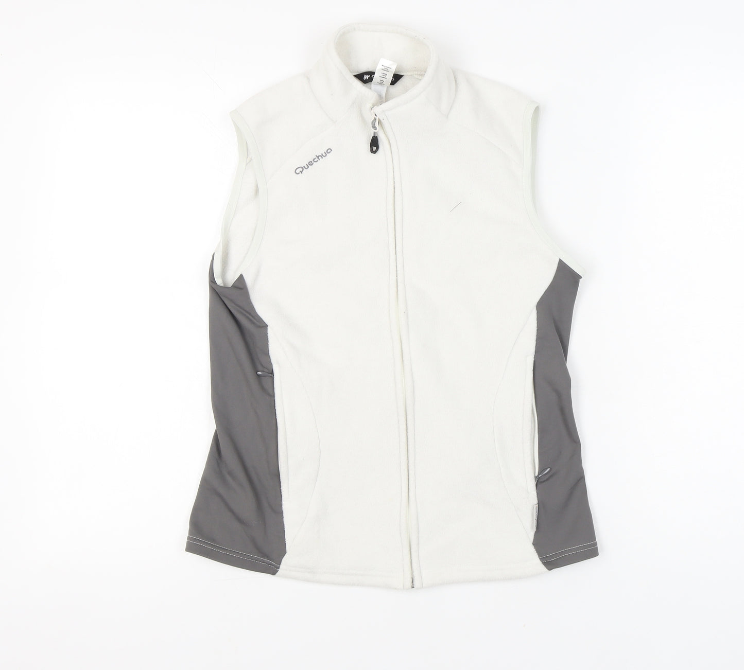 Quechua Womens White Fleece Waistcoat Bodywarmer Size 12