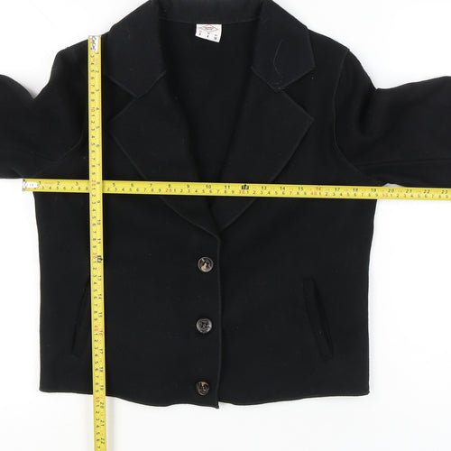 Lee Cooper Women’s Black Wool Polyester Blazer UK 8 Classic Style