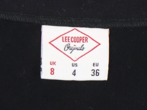Lee Cooper Women’s Black Wool Polyester Blazer UK 8 Classic Style