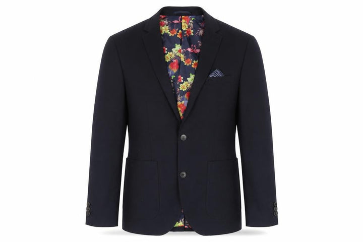 Moss London Men's Blue Blazer Jacket 38 Regular Polyester Viscose