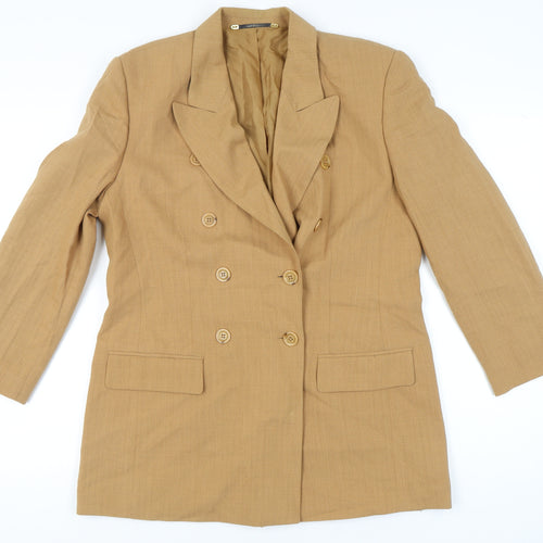 Your Sixth Sense Women’s Beige Wool Double-Breasted Blazer UK 14