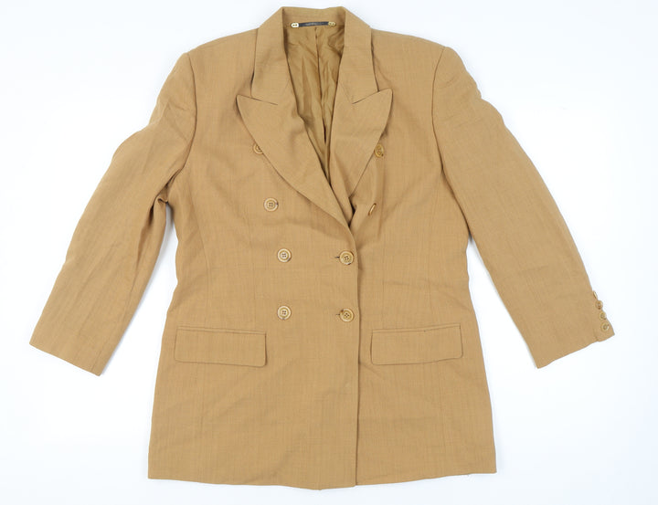 Your Sixth Sense Women’s Beige Wool Double-Breasted Blazer UK 14