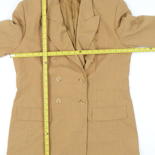 Your Sixth Sense Women’s Beige Wool Double-Breasted Blazer UK 14