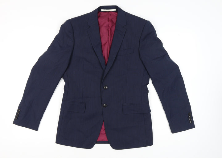 Marks and Spencer Men’s Blue 38R Wool Blend Blazer Jacket