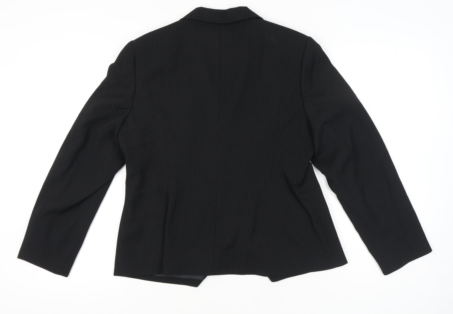 Next Womens Black Pinstripe Blazer UK 18 Regular Fit Work Jacket