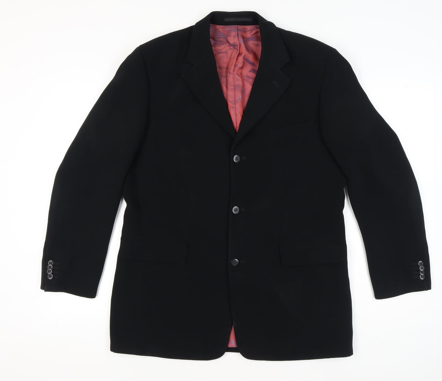 Gibson Directional Men's Black 40R Polyester Blazer Jacket Formal