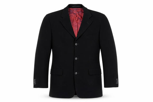 Front view of Gibson Directional Men's Black 40R Polyester Blazer Jacket Formal