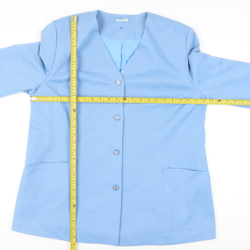 Toddy of Sweden Womens Blue Size 18 Suit Jacket Four-Button Formal