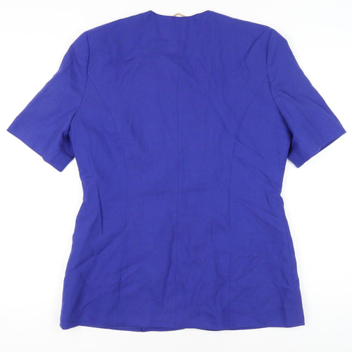 Berkertex Womens Blue Size 16 Double-Breasted Suit Jacket