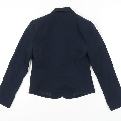 Topshop Women’s Blue Blazer UK 10 Regular Fit One Button Tailored Jacket