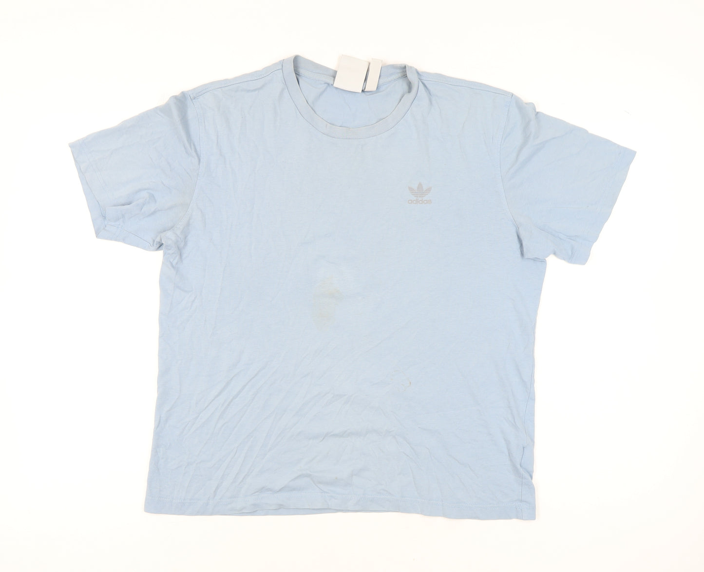 Adidas Men’s Blue Cotton Short Sleeve T-Shirt Size M Crew Neck Logo
