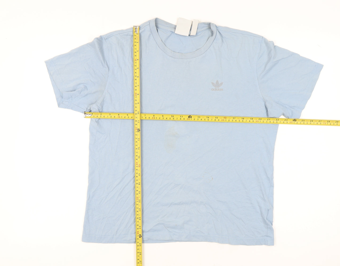 Adidas Men’s Blue Cotton Short Sleeve T-Shirt Size M Crew Neck Logo