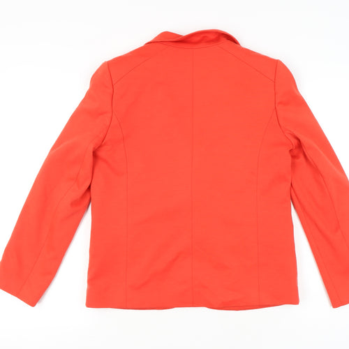 Wallis Petite Women's Red Blazer Jacket Size 12 Notch Lapel Tailored