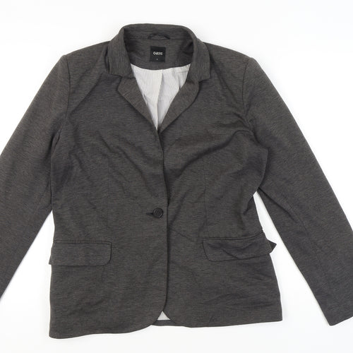 Oasis Women’s Grey Blazer Jacket L Regular Fit Business Casual