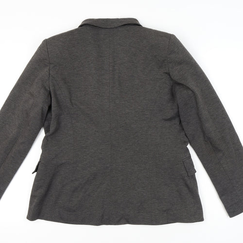 Oasis Women’s Grey Blazer Jacket L Regular Fit Business Casual