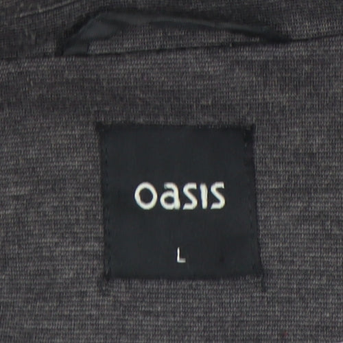 Oasis Women’s Grey Blazer Jacket L Regular Fit Business Casual