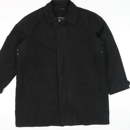 Tom English Men's Black Polyester Overcoat Jacket Size L