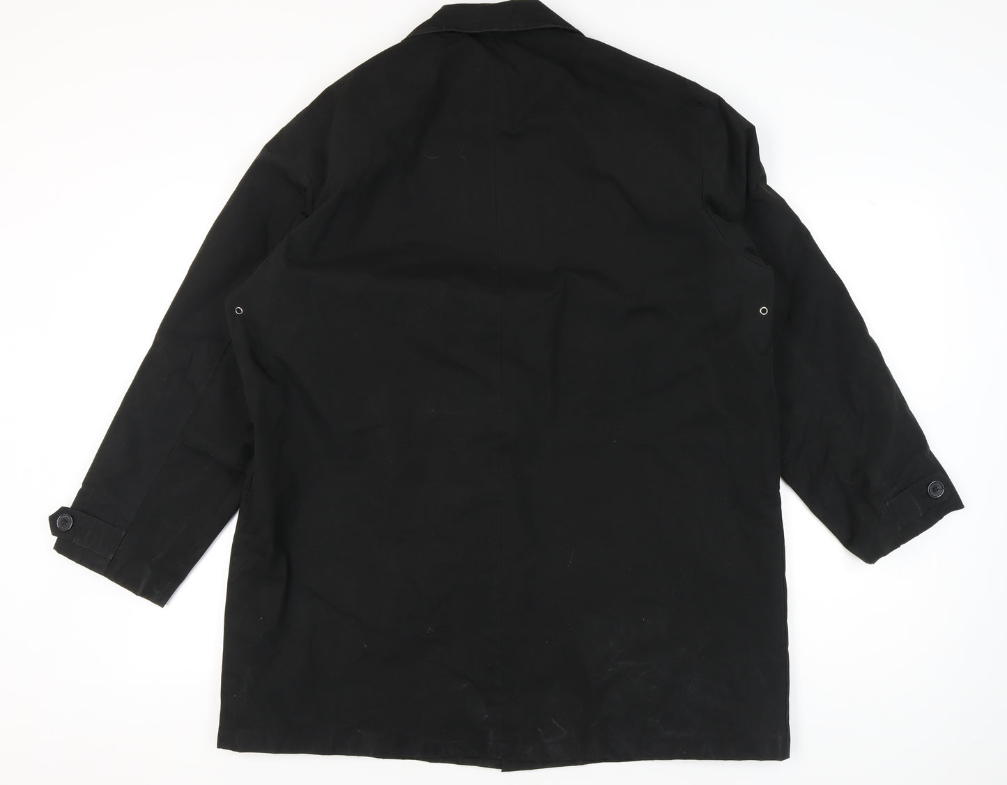 Tom English Men's Black Polyester Overcoat Jacket Size L
