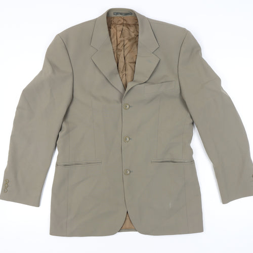 Burton Menswear Men's Beige 38in Blazer Jacket Wool Blend Regular Fit